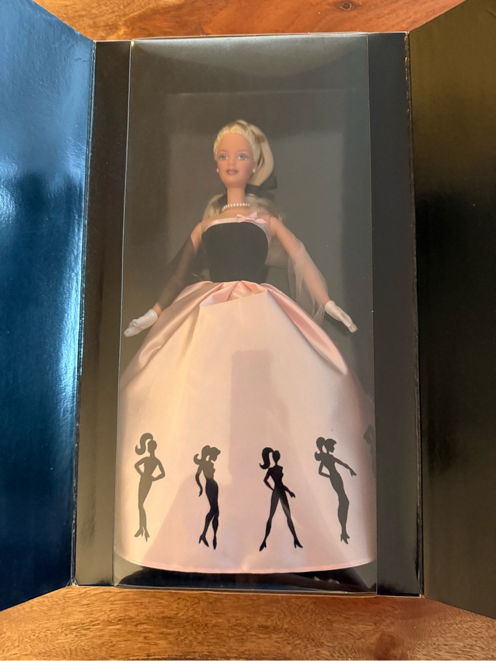 Barbie Pink and Black Formal Ball Gown Doll Dress
